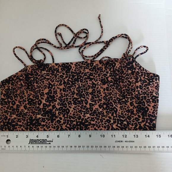 Wilfred Leopard Print Penelope Camisole Crop Aritzia Size Large - Picture 6 of 9
